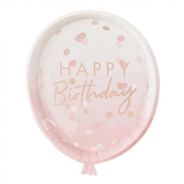 Ballongtallrikar - Happy Birthday - Mix it Up - 8-pack Ballongtallrikar - Happy Birthday - Mix it Up - 8-pack