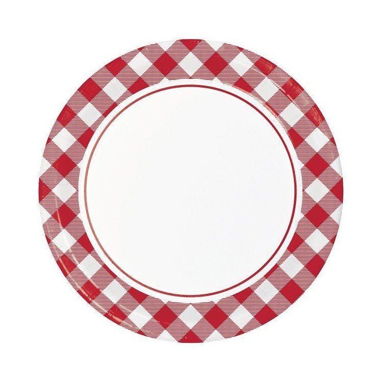 Papperstallrikar Rödrutig – Fyndhörnan