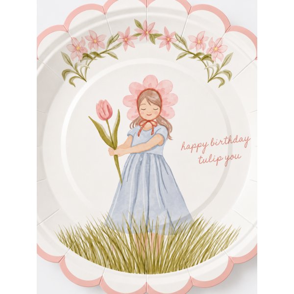 Papptallrikar - Garden Party - Lavenders Blue - 22 cm - 8-pack