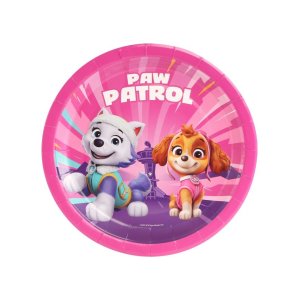 Papptallrikar - Paw Patrol - Rosa - 23 cm - 8 st