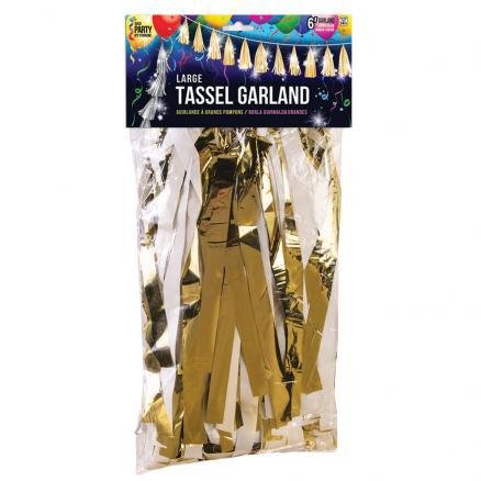 Ballongtassel - Guld/Vit Ballongtassel - Guld/Vit