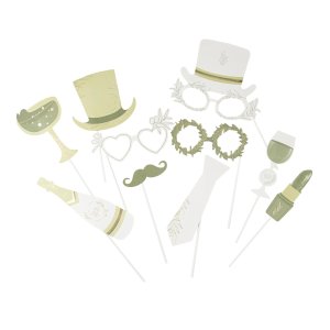 Photobooth-kit - Gr�n - 10 delar