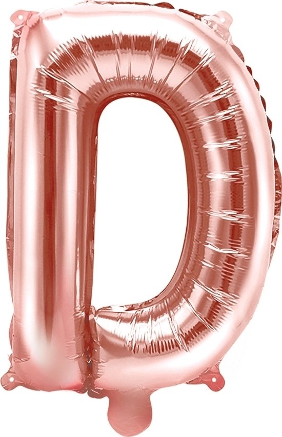 Bokstavsballonger – Roséguld – 35 cm – Bokstav: D – Bokstavsballonger, Ballonger