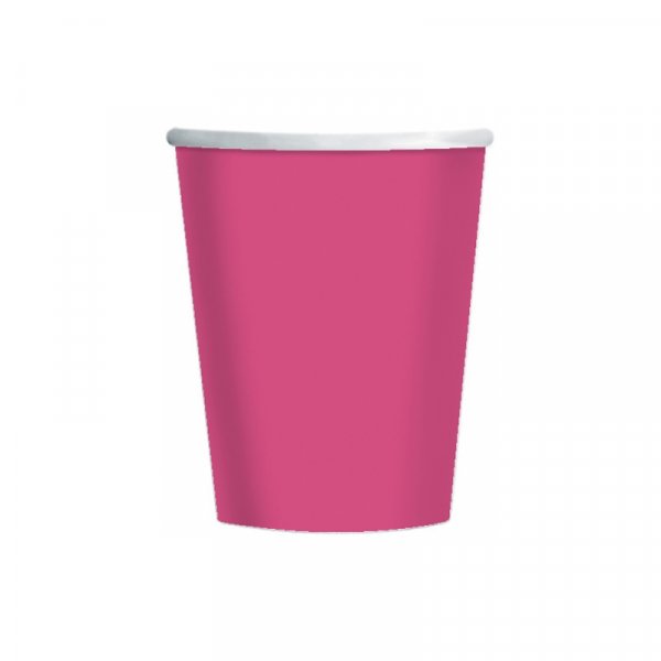 Pappmuggar - Hot Pink - 8-pack