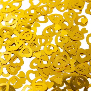 Bordskonfetti - Hj�rtan - Guld - 14g