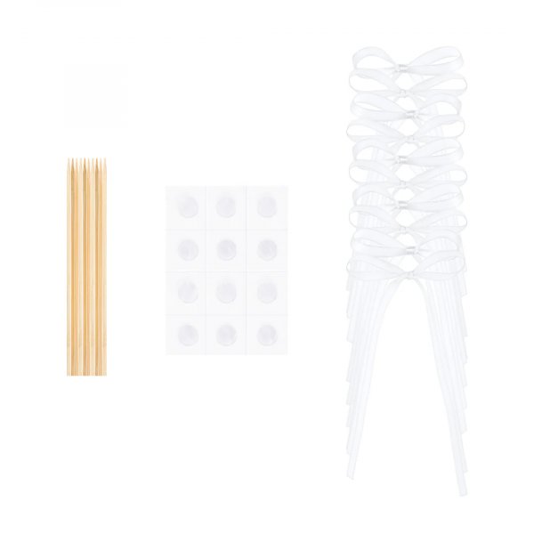 Cake Picks/Cake topper - Rosetter - Vita - 10-pack Cake Picks/Cake topper - Rosetter - Vita - 10-pack