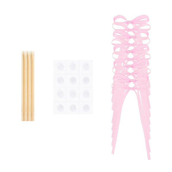 Cake Picks/Cake topper - Rosetter - Rosa - 10-pack Cake Picks/Cake topper - Rosetter - Rosa - 10-pack