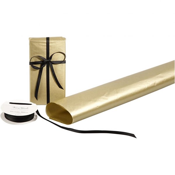 Silkespapper - 25 ark - Guld Silkespapper - 25 ark - Guld