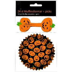 Muffinsformar med cakepicks - Halloween - 24-pack