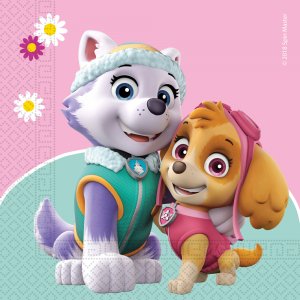 Servetter - Paw Patrol - Skye & Everest - 33 x 33 cm - 20 st