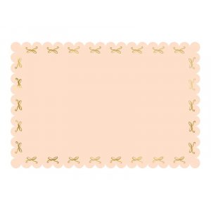 Bordsduk - Papper - Rosa med guldrosetter - 180x120 cm