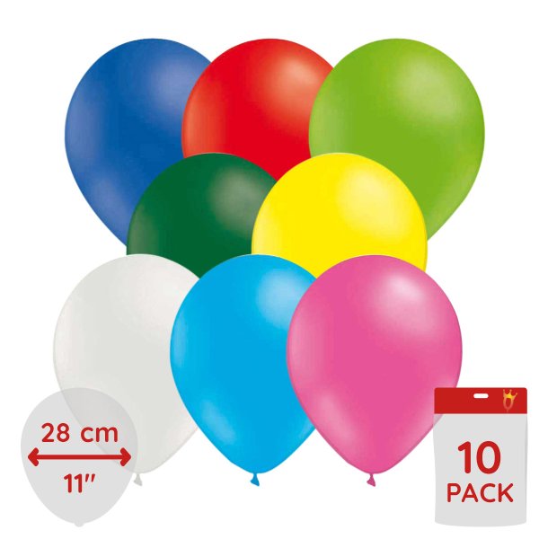 Ballonger - Mix - Blandade f�rger - 10-pack