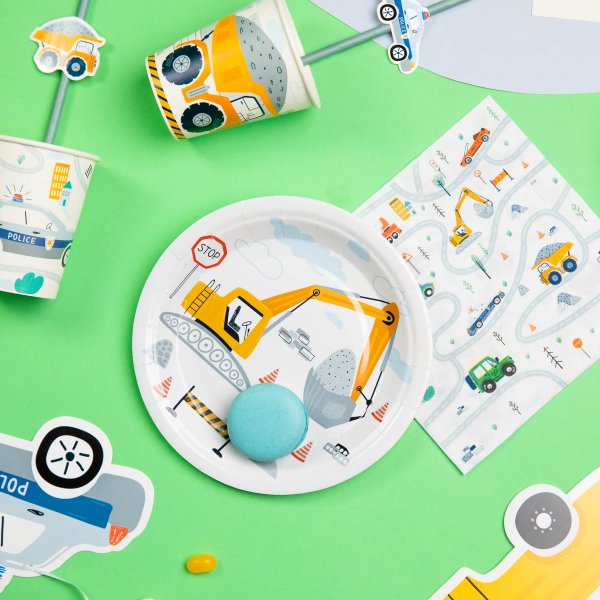 Papptallrik - Stadens trafik - 6-pack