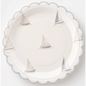 Papptallrikar - Segling - 23 cm - Lavenders Blue - 8-pack
