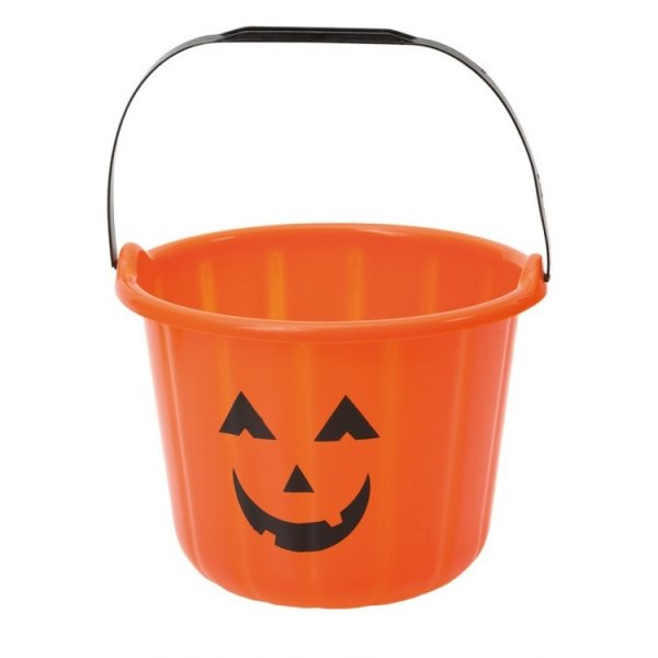 Halloweenkl�der demon och pumpa hink, set