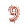 Sifferballong 0-9, ros�guld 86cm