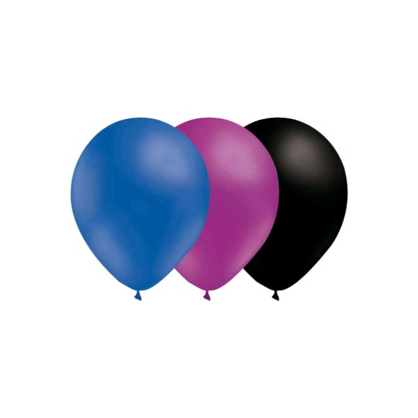 Ballonger - Mix - Bl�/Lila/Svart - 15-pack