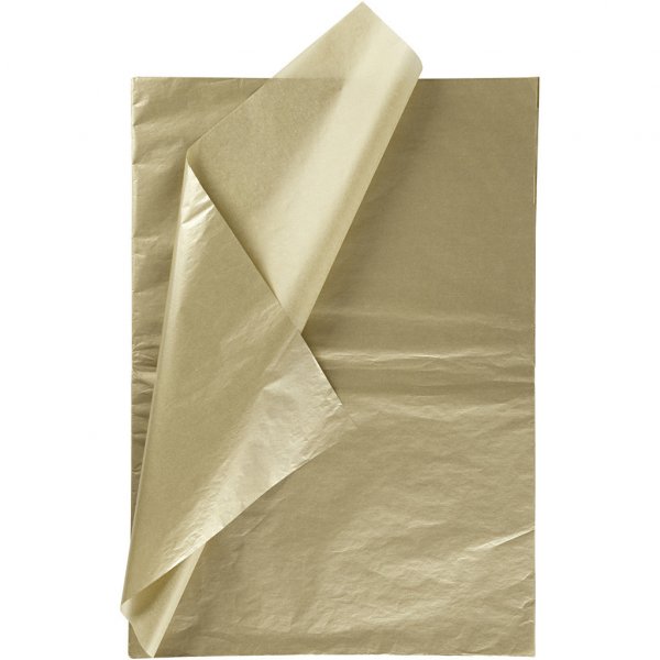 Silkespapper - 6 ark - Guld