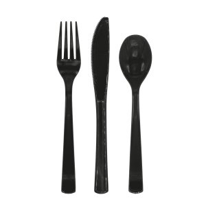 Bestick - Svart - 18-pack