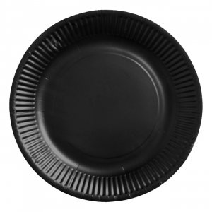 Papptallrikar - Svarta 23 cm - 8-pack