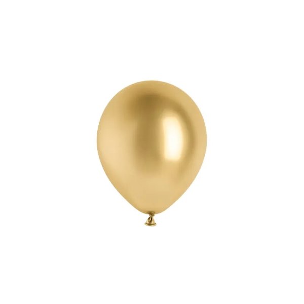 Ballong - Glossy - Guld - 12 cm - 50-pack