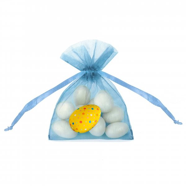 Organzap�sar - Ljusbl� - 10-pack