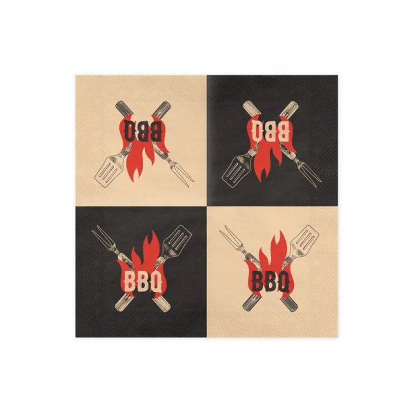 Servetter - BBQ - 33x33 cm - 20-pack