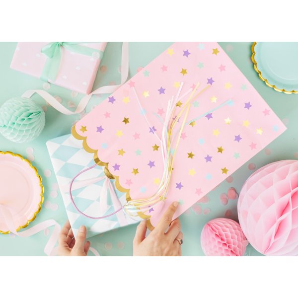 Desserttallrikar - Rosa - guldkant - 6-pack Desserttallrikar - Rosa - guldkant - 6-pack