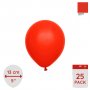 Miniballonger enf�rgade - Premium 13 cm - Red - 25-pack