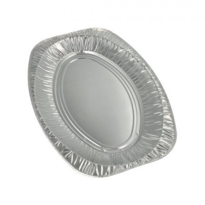 Ovala serveringsfat - 3-pack - Silver
