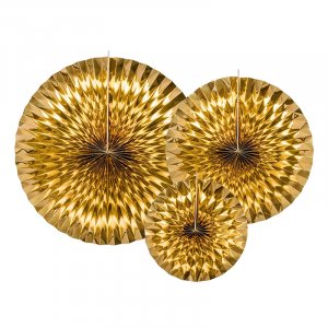 Pin Wheels - 3-pack - Guldmetallic