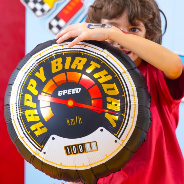 Folieballong - Racing - Hastighetsm�tare - 45 cm