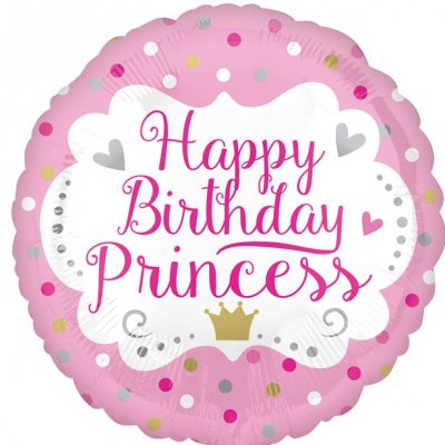 Folieballong - Happy Birthday Princess