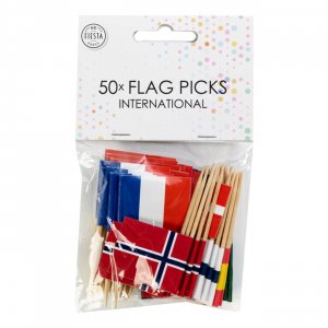 Cocktailflaggor - Internationella Flaggor - 50-pack