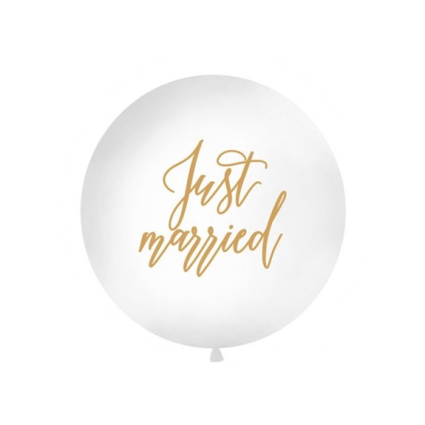 J�tteballong Just Married