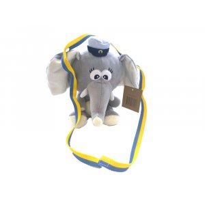 Studentdjur - Elefant - Gr� - 22 cm