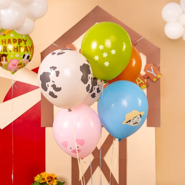 Ballongbukett - Bondg�rd - 6 st