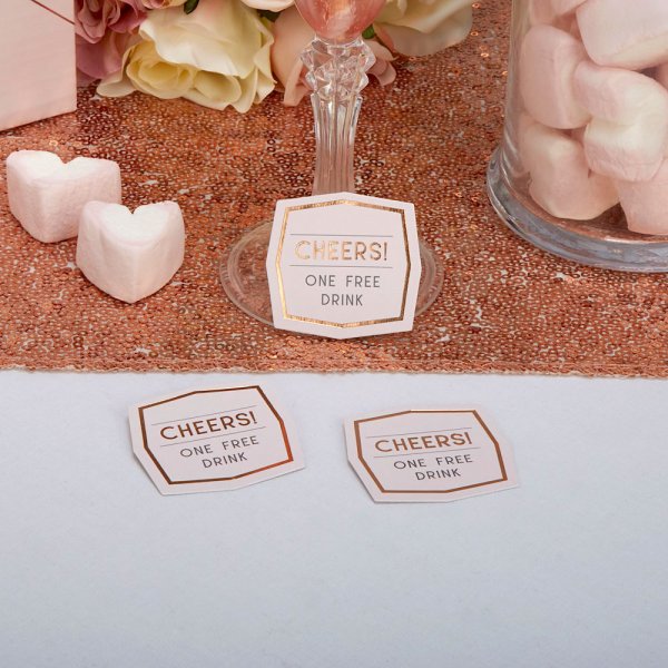 Drinkbiljetter - Geo Blush - 25-pack