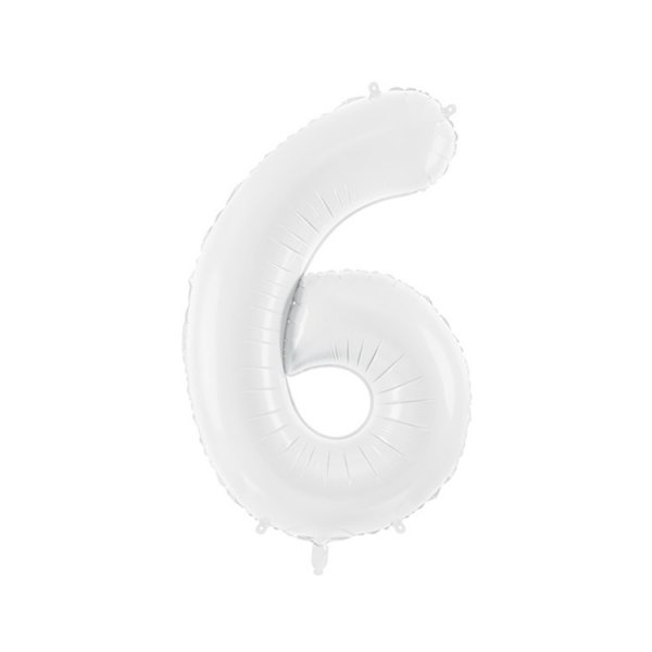 Sifferballonger vit, 86 cm