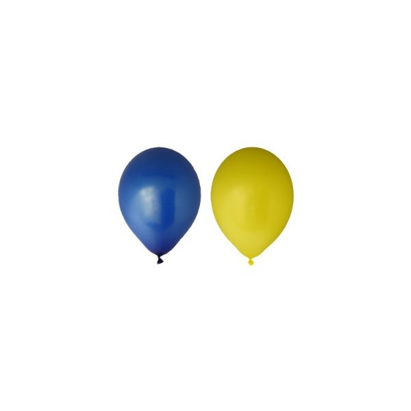 Studentballonger, Bl� och Gul, 30cm, 8st