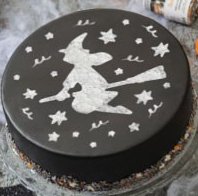 Schablon - H�xa - 25 - cm - Halloween