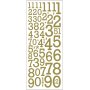 Glitterstickers - guld - siffror - 10x24 cm - 2 ark