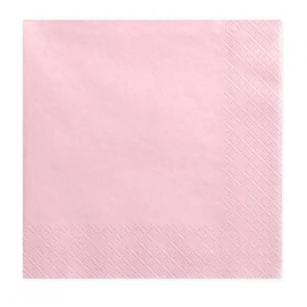 Servetter - Ljusrosa - 20-pack