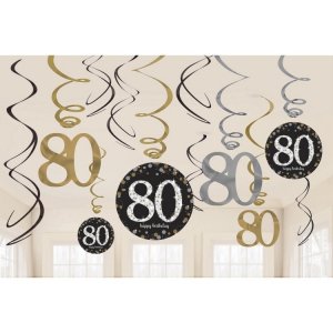 Swirl Dekoration 80 år Swirl Dekoration 80 år