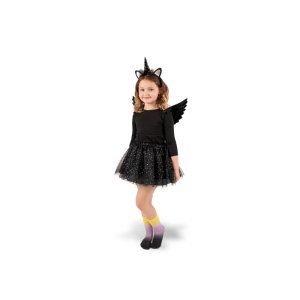 Unicorn - Svart - Maskeraddr�kt - 116�128 cm (5�8 �r)