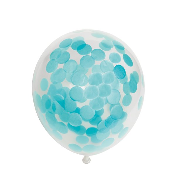 Konfettiballonger - Baby Blå - 30 cm - 6-pack Konfettiballonger - Baby Blå - 30 cm - 6-pack