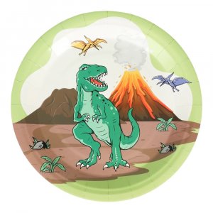 Papptallrikar - Dinosaur - 8-pack - 23 cm