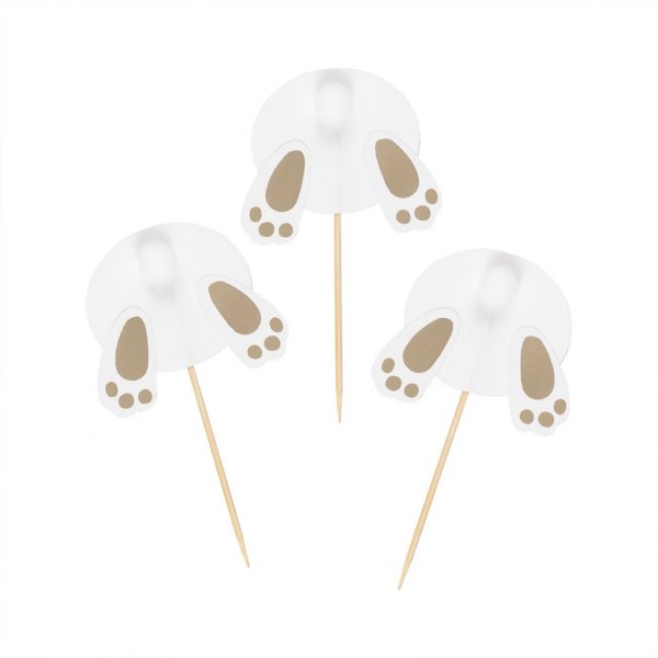 Cake picks - Bunny Butt - Hop this way - 6-pack Cake picks - Bunny Butt - Hop this way - 6-pack