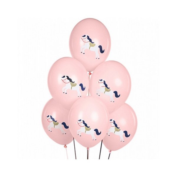 Rosa Ballonger med H�st
