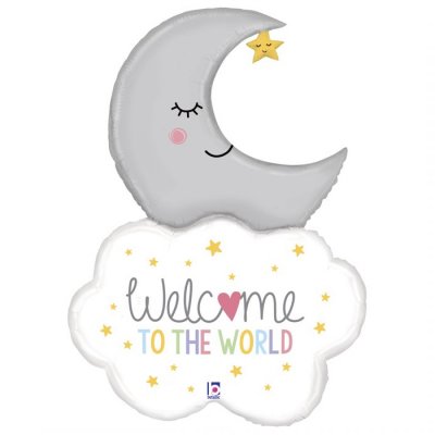Folieballong - Moon/Cloud - Welcome to the world